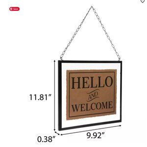 Hello And Welcome Framed Wall Decor